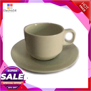 เอโร่ แก้วกาแฟพร้อมจานรองอุปกรณ์ครัวและเครื่องใช้aro Coffee Cup + Saucer