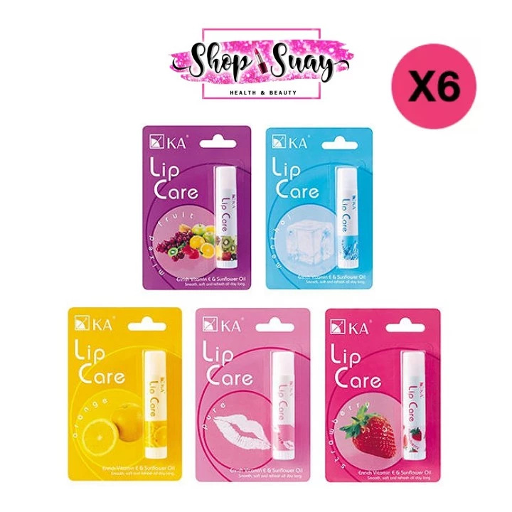 ** แพ๊ค 6 ชิ้น ** เค.เอ. ลิปแคร์ KA LIP CARE ขนาด 3.5 g.