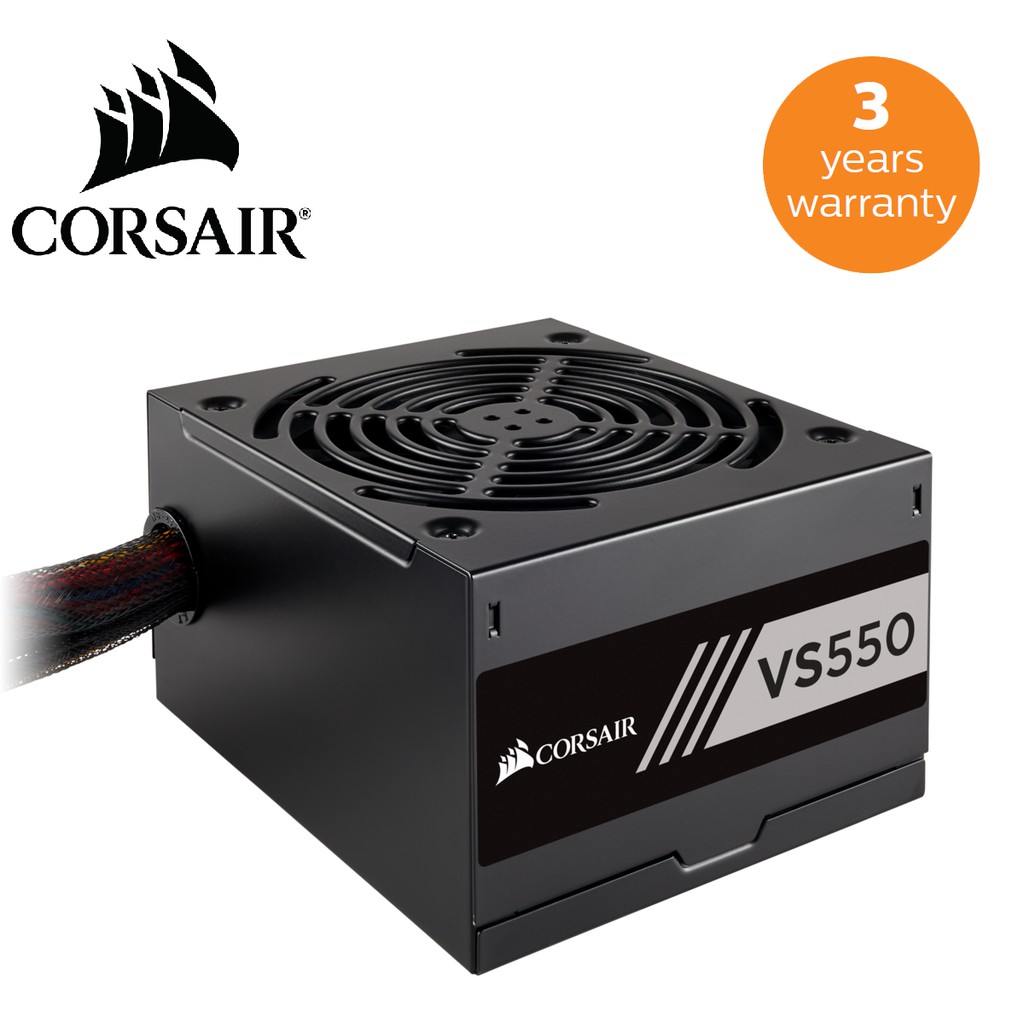 POWER SUPPLY (อุปกรณ์จ่ายไฟ) CORSAIR 550W VS550 (80+ WHITE) [CP9020171