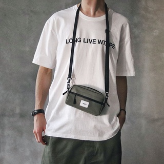 Wtaps เสื้อยืดแขนสั้น พิมพ์ลายโลโก้สโลแกน SS สไตล์คลาสสิก สําหรับคู่รัก