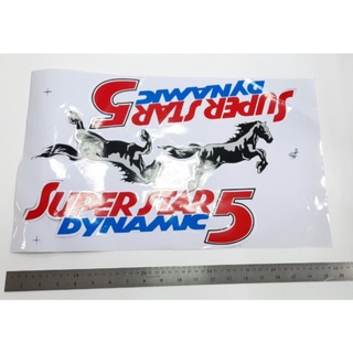 สติ๊กเกอร์แบบดั้งเดิมรถ TOYOTA RN30 RN40 ลายม้ากระโดด Superstar Dynamic 5 โตโยต้า ม้ากระโดด ติดรถ แต่งรถ sticker RN30-40