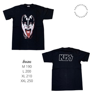 คอตต้อนคอกลมเสื้อวง KISS เสื้อวงดนตรี เสื้อวงร็อค เสื้อวงคิส สกรีนหน้าหลัง สกรีนสวยS-5XL