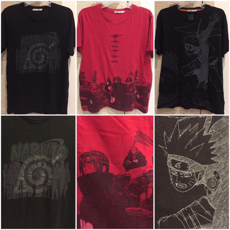 มือสอง:เสื้อยืดนารูโตะ uniqlo naruto ของแท้ มีป้ายผ้า