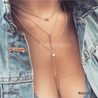 Magicalhour Lackingone Womens Sexy Multilayer Necklace Small Dots Delicate Necklaces