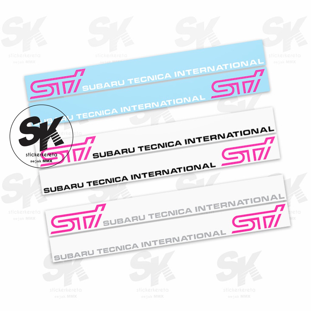 Subaru Tecnica International STI Logo Cutting Sticker Vinyl sesuai for sisi pintu Subaru