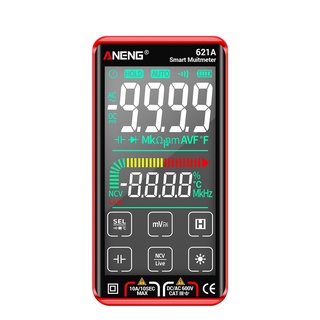 ANENG 621A Smart Digital Multimeter Touch Screen True RMS DC/AC Red