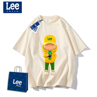 เสื้อยืด พิมพ์ลายการ์ตูน LEEfalle แฟชั่นฤดูร้อนS-5XL