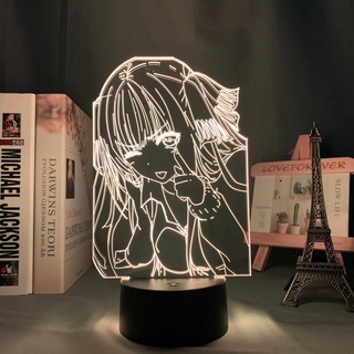 โคมไฟ 3D Usb Led Nino Nakano อะคริลิค 7 สีสําหรับตกแต่งบ้าน