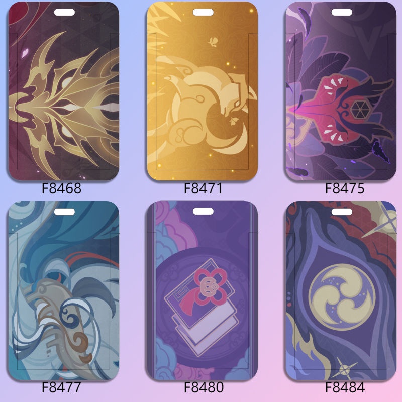 อะนิเมะ Genshin Impact Gorou/ Yae Miko/ Raiden DIY Card HolderStudent Id Card Case Campus Access Car