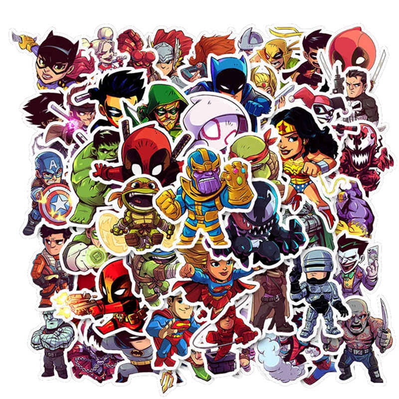 50PCS Super Hero Anime Movie Stickers for Laptop Car Motorcycle Fridge Bike  Guitar Backpack Decals Cartoon Waterproof Stickers | Shopee Thailand