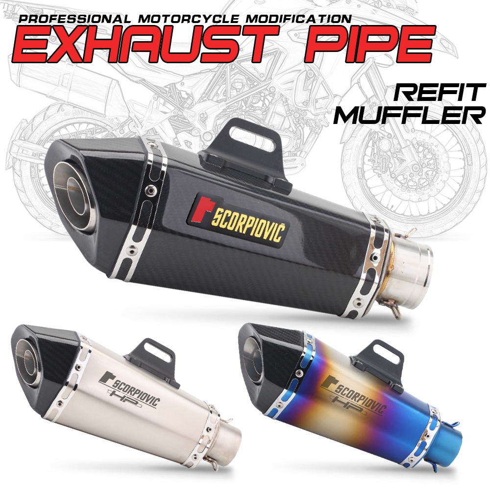 Universal 36-51mm motorcycle exhaust with Db killer stickers muffler for Z900 GSXR1000 SV650 R6 R3 Z