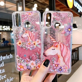 เคสโทรศัพท์สีใสพิมพ์ลายยูนิคอร์นสําหรับ samsung s 7 edge s 8 s 10 a 30 s a 50 s a 71 a 51 a 10s a 20s a 6 plus