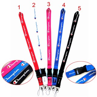 Champion lanyard สายโซ่คล้องโทรศัพท์มือถือแฟชั่น สำหรับโทรศัพท์มือถือ, พวงกุญแจ, กล้อง, ป้ายความปลอดภัย, รหัส