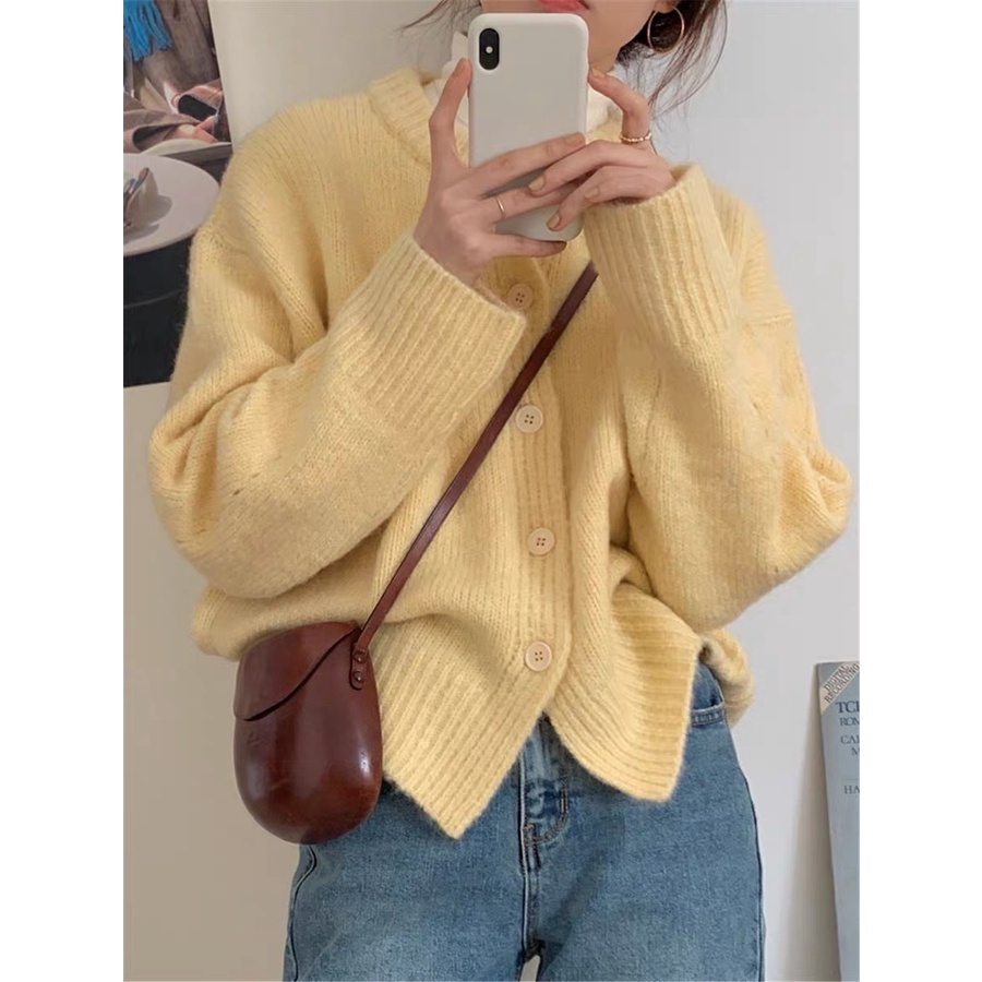 ส่งเร็ว 1-2 วัน Cardigan คาร์ดิแกน เสื้อไหมพรมแขนยาว เสื้อกันหนาว ผ้านุ่มเกาหลี