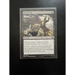 การ์ด MTG Fatal Push Black Pioneer Magic the gathering รุ่น AER สภาพ Nm