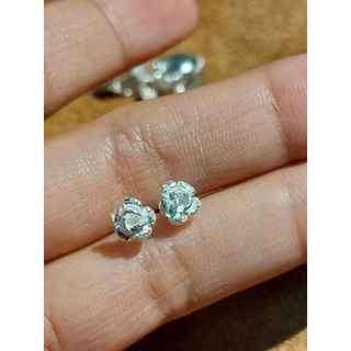 ต่างหูเงิน#ต่างหูมินิมอล#ต่างหูดอกไม้#Earring silver 92.5