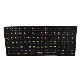 สติกเกอร์คีย์บอร์ด เรืองแสง ภาษาไทย อังกฤษ / Thai English Keyboard sticker สติ๊กเกอร์ภาษาไทย bestbosss