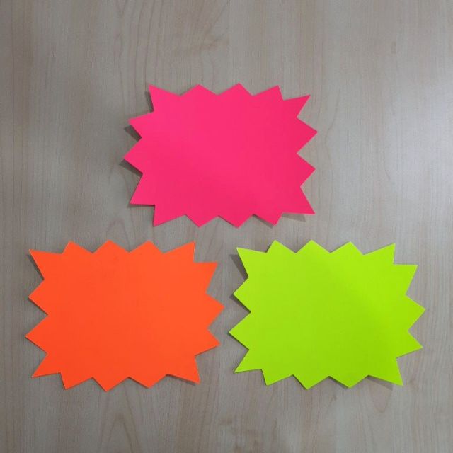 Shine Pop Card / Bright Color Tag Card / Card / Price Card / Price Label / Price Paper
