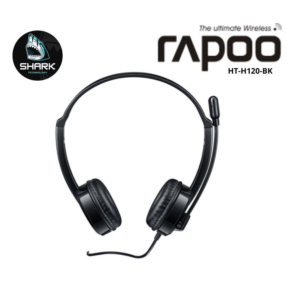 HEADSET (หูฟัง) RAPOO H120 (HT-H120-BK) BLACK