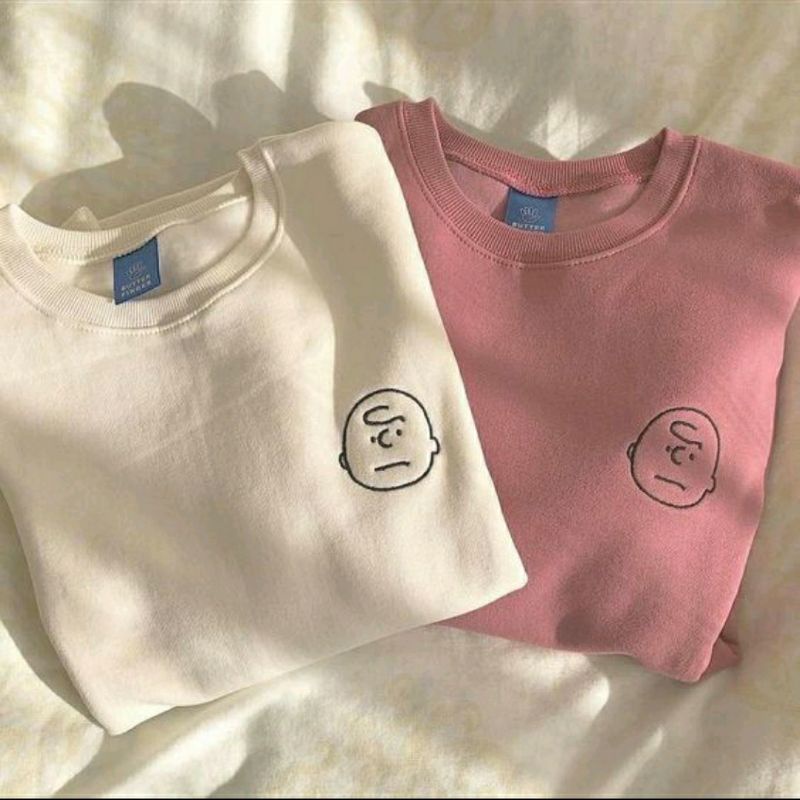 EIDON STORE - BABY FACE SWETER WOMEN CREW NECK