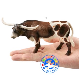 Munich Play - พ่อวัว Texas Longhorn ขาวน้ำตาล ขนาด 16.00 CM (จากหาดใหญ่)