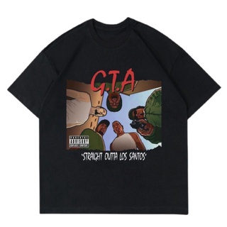 เสื้อยืดสีขาวเสื้อยืด พิมพ์ลาย Gta SAN ANDREAS | Los SANTOS ด้านนอก แข็งแรง | เสื้อผ้า | เสื้อยืด | รองเท้าบูท | วินเทจ