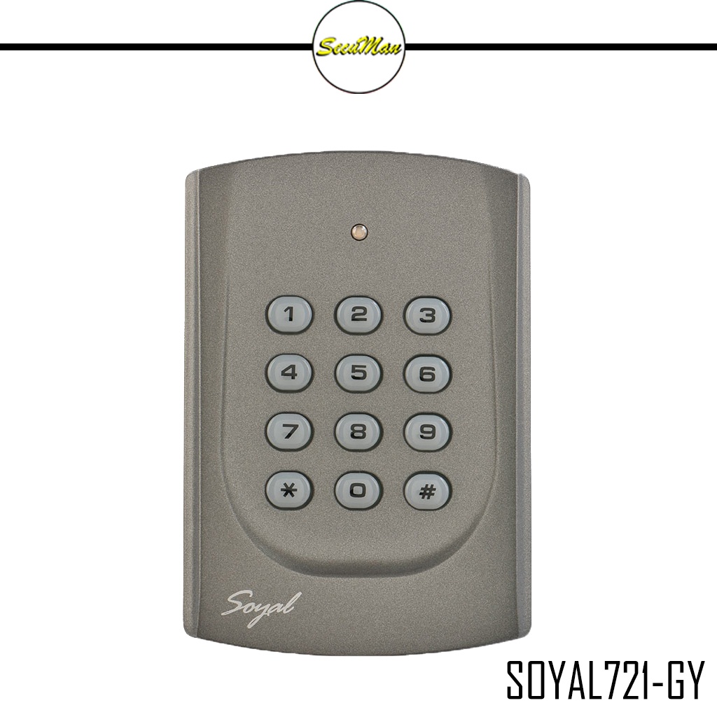 SOYAL721-GY(Card Reader) เครื่องอ่านบัตรSOYAL721 พร้อมอุปกรณ์เสริมสำหรับประตู