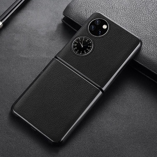 Case Cowhide For Huawei P50 Pocket Protect cover p50pocket Genuine Leather Hard Back Cover For huawei P 50 P50 pocket Ph