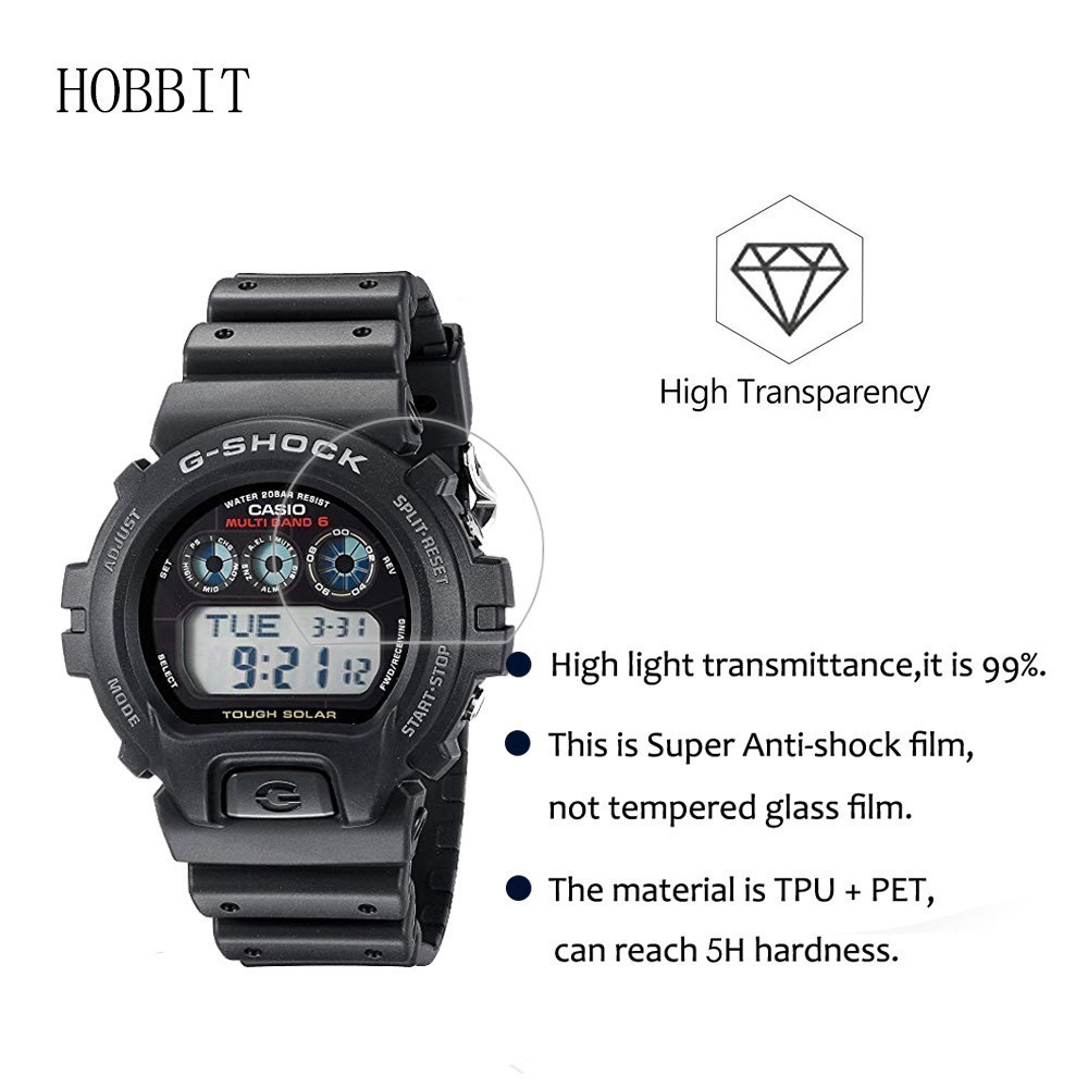 ฟิล์มกันรอยหน้าจอ LCD สําหรับ Casio DW6900 GW6900 GW7900 GR8900 3 แพ็ค