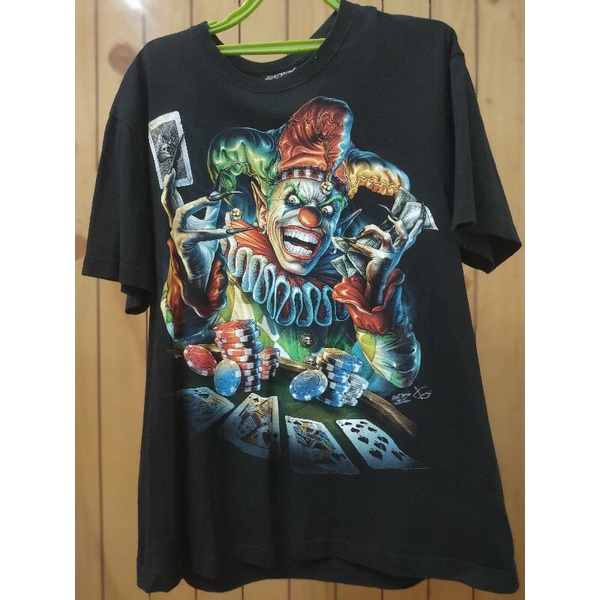 เสื้อ ovp ลายโจ๊กเกอร์ พิมสวยมาก มีลายน้ำสว่างตอนปิดไฟ อก44-46 ราคา350บาทพอจ้า 12$ 12usdt