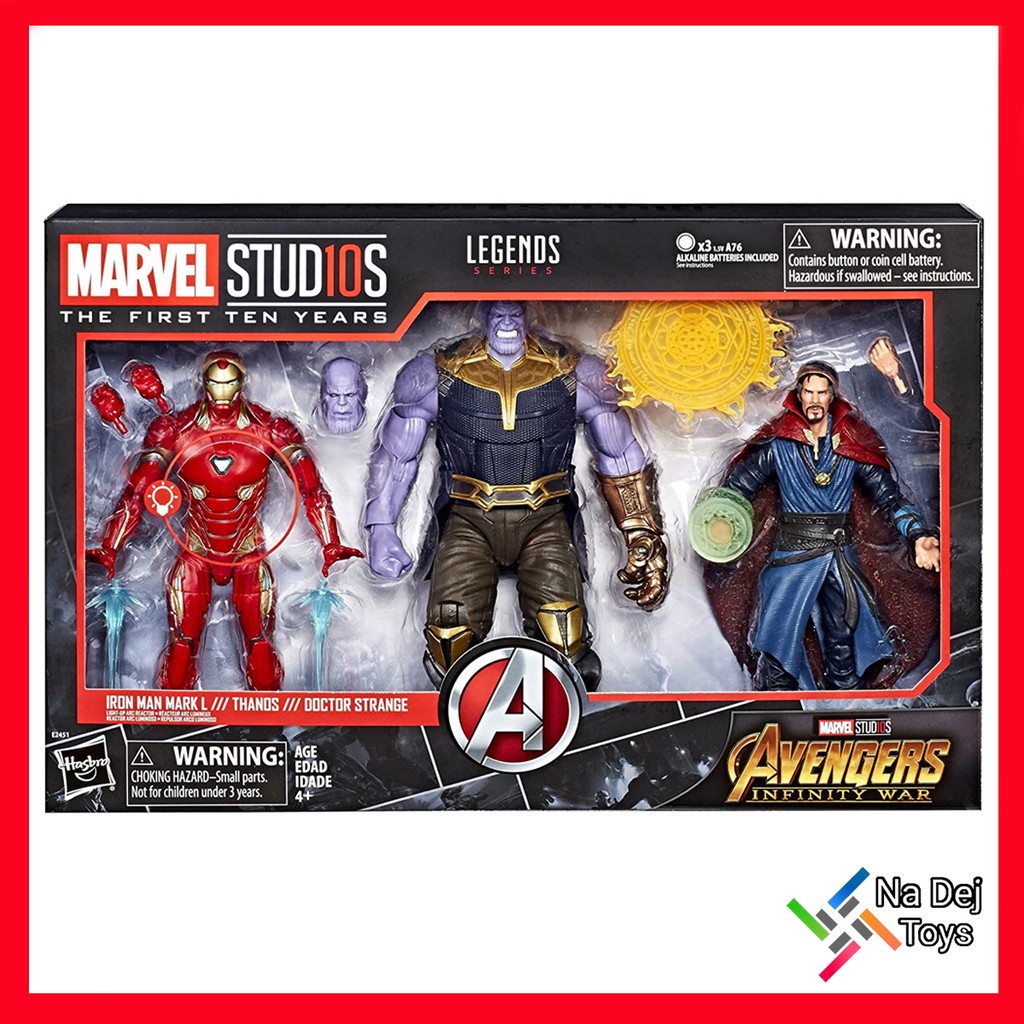 Hasbro Marvel Legends 3 Pack Iron Man, Thanos & Doctor Strange มาร์เวล เลเจนด์ ไอร์อ้อนแมน, ธานอส & 