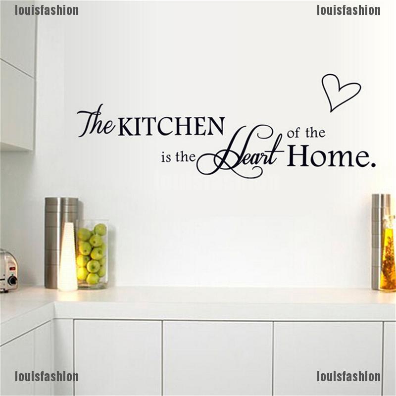 LFTH The Kitchen is the heart of the home Wall Art Wall sticker adore ...