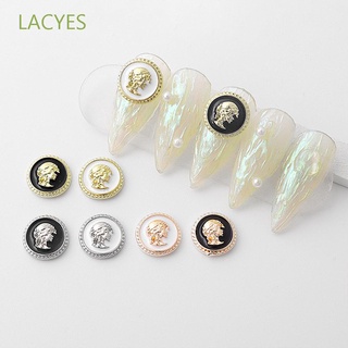 Lacyes เครื่องประดับ Rhinestone 3D สไตล์ญี่ปุ่นสําหรับตกแต่งเล็บ 5 ชิ้น