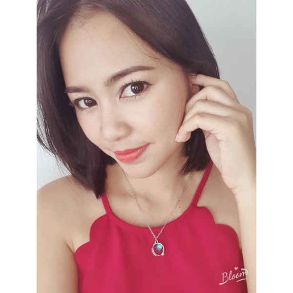 สร้อย สร้อยคอ สร้อยคอเงิน พร้อมจี้รูปดาวเคราะห์ประดับเพชร มีให้เลือก 3 แบบ 2 สี เครื่องประดับผู้หญิง สไตล์เกาหลี N21