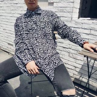 เสื้อเชิ้ตBLCG logo wave long sleeve shirt