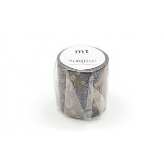 mt masking tape Morris &amp; Co. Strawberry Thief Indigo/Mineral (MTWILL26) / เทปตกแต่งวาชิ ลาย Morris &amp; Co. Strawberry Thie
