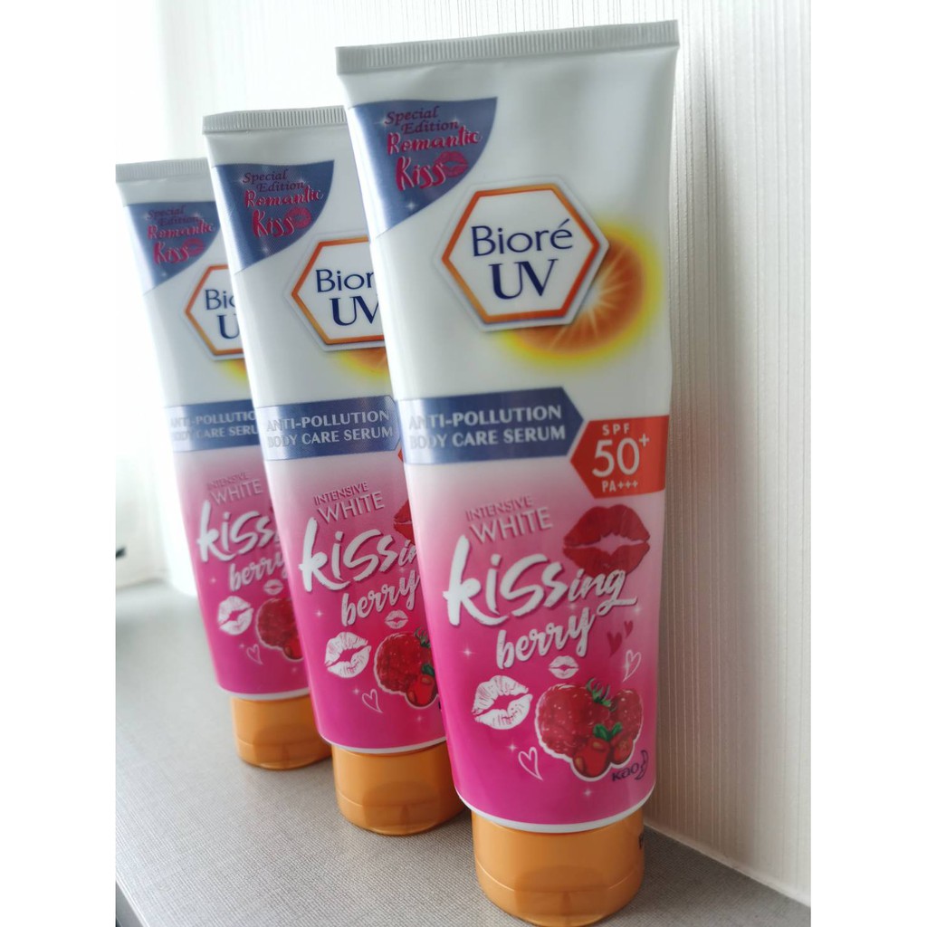 Biore UV  Anti-Pollution Body care serum SPF50+ PA+++ ครีมกันแดดทาตัว บีโอเร  ขนาดพิเศษ 188 มล.