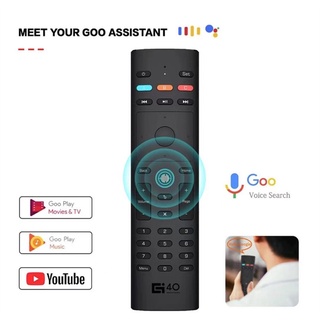 G40s Air Mouse Voice Remote Control 2.4G ไจโรสโคปไร้สาย IR Learning สำหรับกล่องทีวี Android