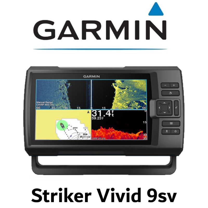เครื่องหาปลา + GPS ยี่ห้อ Garmin Striker Vivid 9sv + GT52HW-TM 12pin
