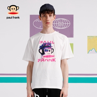 เสื้อยืดแขนสั้นพิมพ์ลาย Paul Frank / Big Mouth แฟชั่นสไตล์เกาหลีสําหรับผู้ชาย