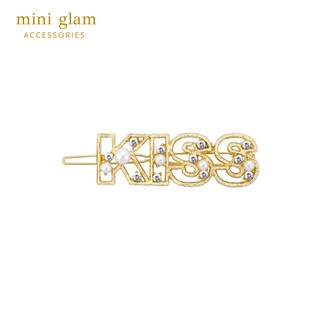 Miniglam Lolita KISS Gold Hair Clip กิ๊บติดผมตัวอักษรคิสสีทอง