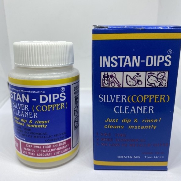 ถูก และ ดี !! INSTAN-DIPS ของแท้ ของใหม่ น้ำยาทำความสะอาดเครื่องเงิน บรรจุ 1 ขวด แค่จุ่ม 2-5 นาที ชิ้นงานสดใส