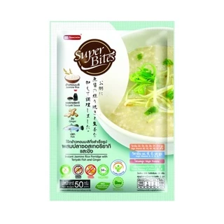 Super Bites ซุปเปอร์ไบท์ โจ๊กกึ่งสำเร็จรูปเพื่อสุขภาพ ขนาด 50 กรัม 4 รสชาติให้เลือก Super Bites Jasmin Rice