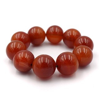 CARNELIAN หินคาร์เนเลี่ยน ขนาด 18 มม. สร้อยข้อมือหินแท้ by siamonlineshop