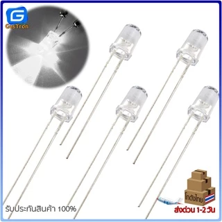 หลอดไฟ LED 5mm สีแดง สีเหลือง สีเขียว สีขาว สีน้ำเงิน แพ็คละ 5 ดวง
