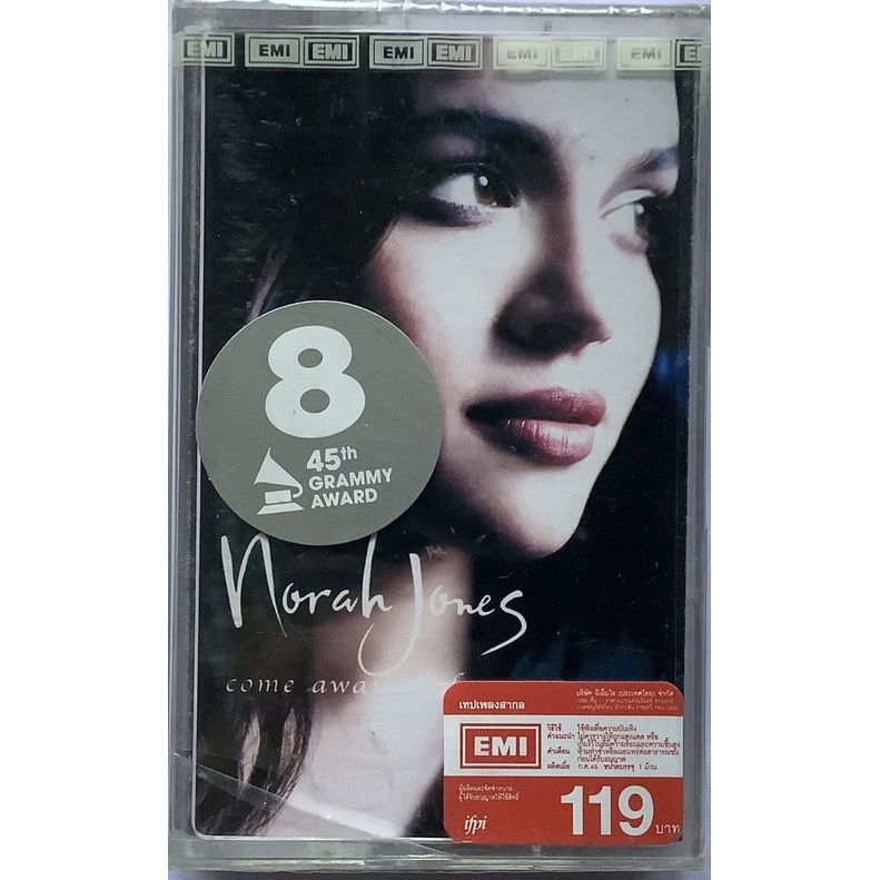 มือหนึ่งซีล Cassette Tape เทปคาสเซ็ตเพลง Norah Jones อัลบั้ม Come Away With Me ลิขสิทธิ์ ซีล