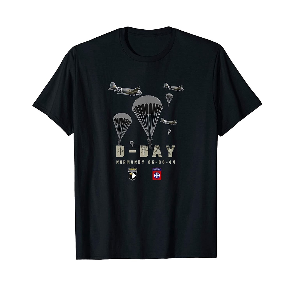 Usa Paratroopers D-Day Wwii Normandy 82Nd 101Nd Airborne เสื้อยืด