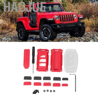 Haojue เคสกุญแจรถยนต์สีแดง 4 ชิ้นสําหรับ Jeep Wrangler Jl 2018 +