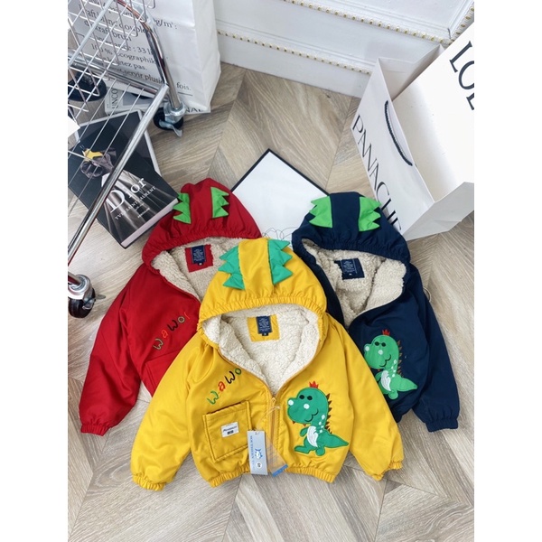อบอุ่นสุดๆ เสื้อแจ็คเก็ตบุขน รูปไดโนเสาร์ สําหรับเด็กทารก