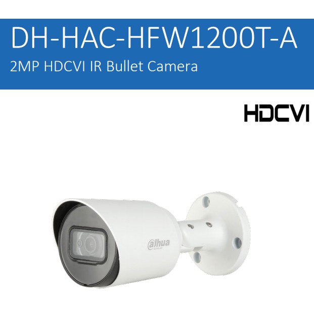 Dahua กล้องวงจรปิด DH-HAC-HFW1200T-A-POC (3.6mm) 2MP HDCVI PoC IR Bullet Camera